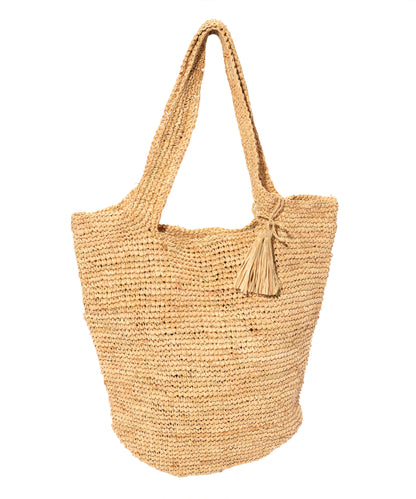 Raffia Packable Tote in color Natural