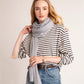 Echo Essentials Travel  Wrap in color Grey Heather on a model