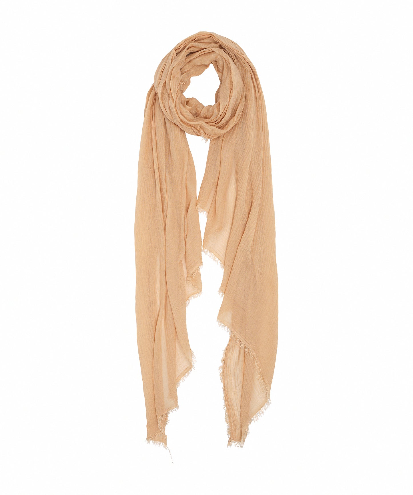 Essential Modal-silk Blend Crinkle Wrap in color pebble