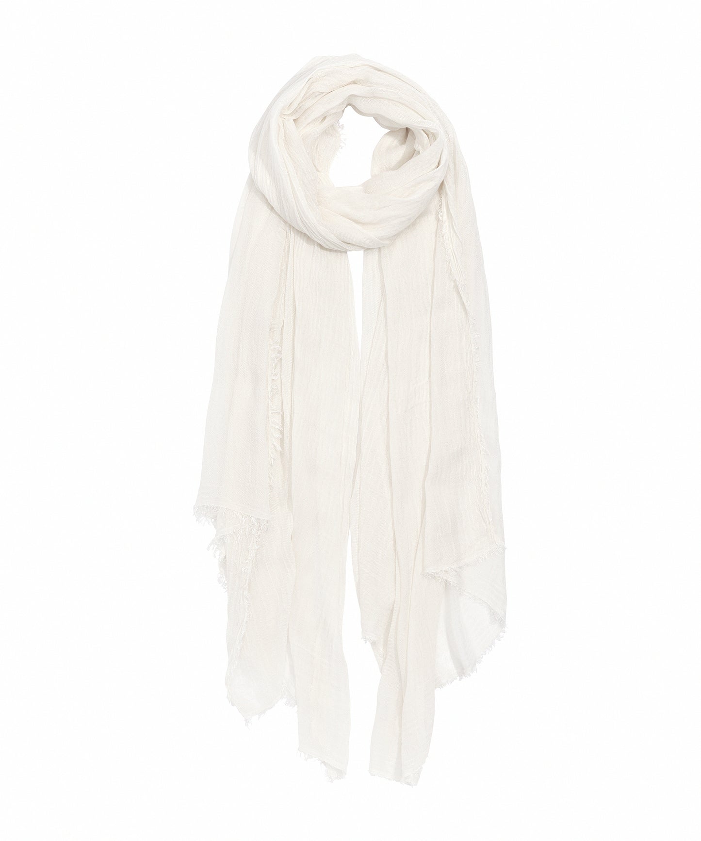 Essential Modal-silk Blend Crinkle Wrap in color cream
