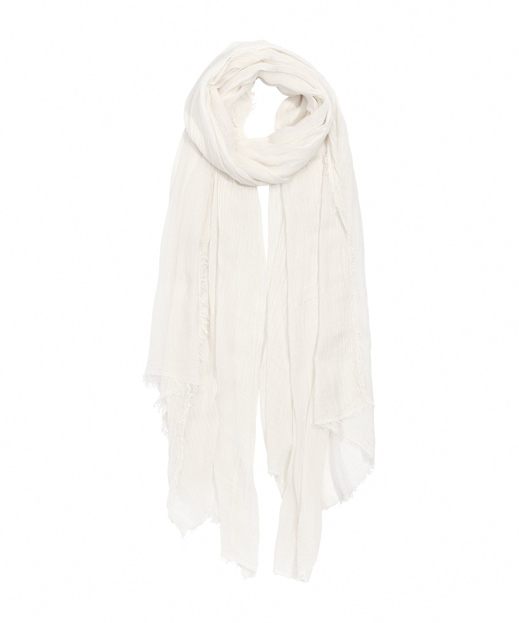 Essential Modal-silk Blend Crinkle Wrap in color cream