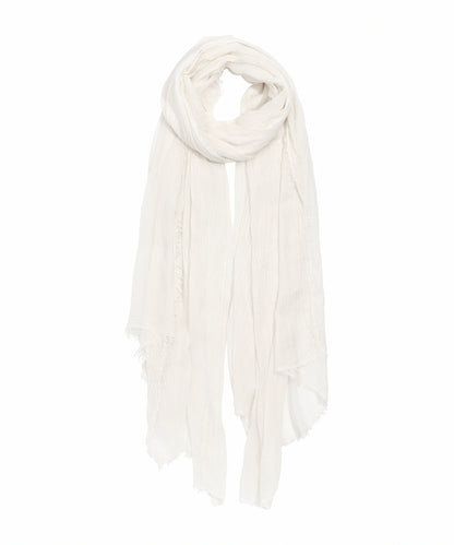 Essential Modal-silk Blend Crinkle Wrap in color cream