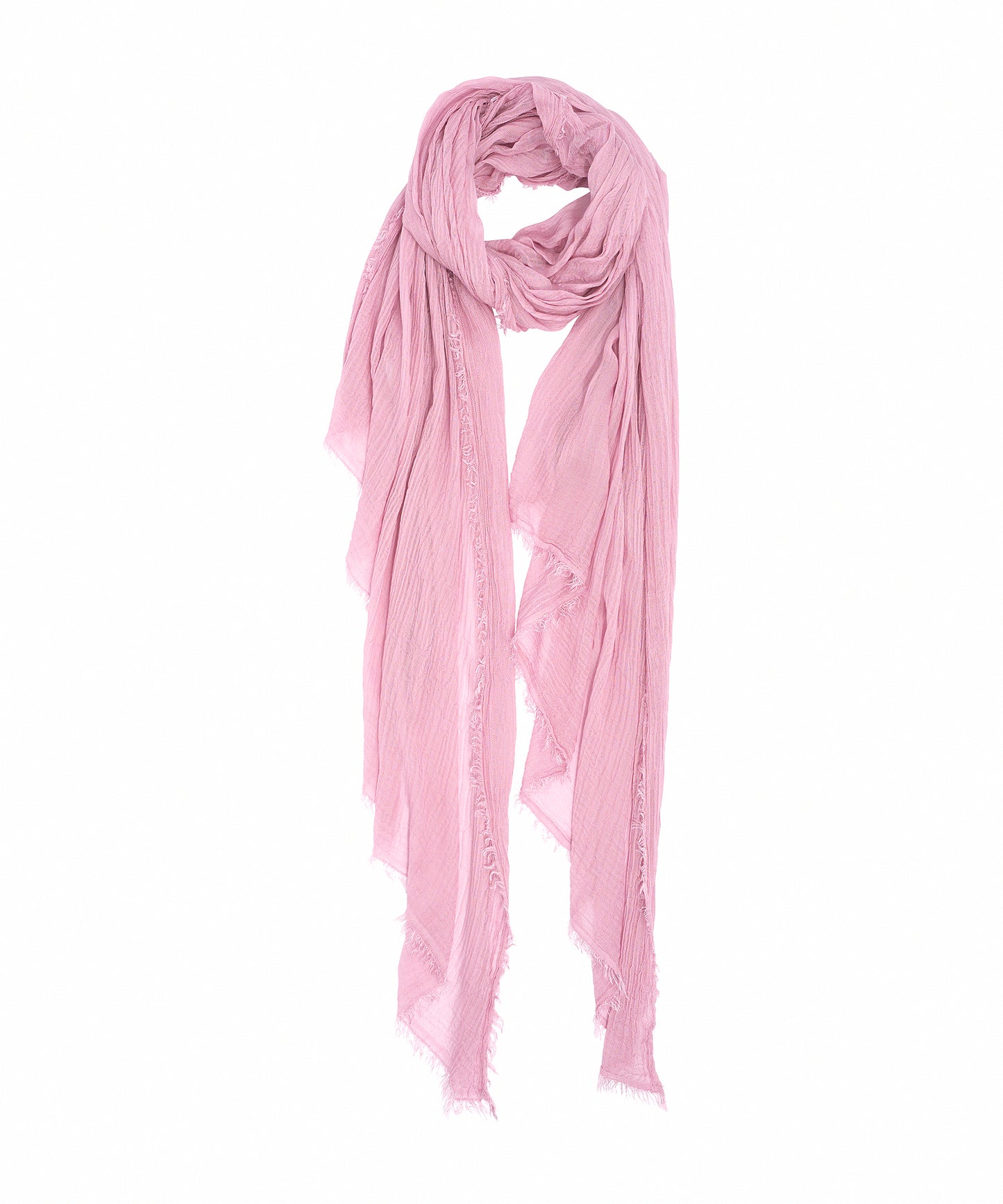 Essential Modal-silk Blend Crinkle Wrap in color dusty rose