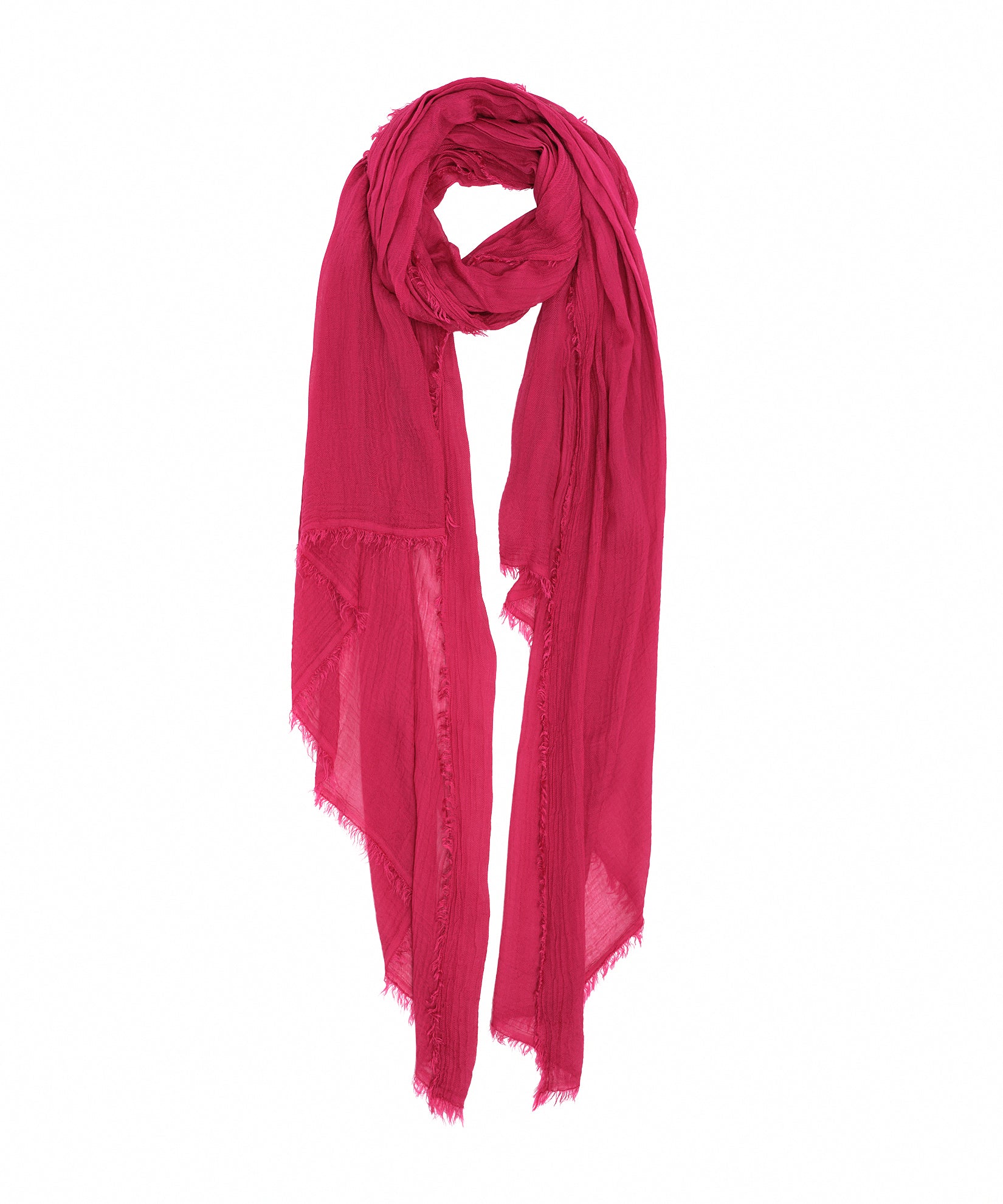 Essential Modal-silk Blend Crinkle Wrap in color winter berry