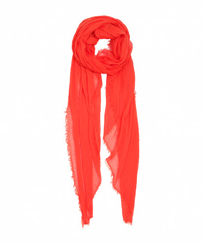 Essential Modal-silk Blend Crinkle Wrap in color fiesta orange