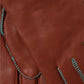 Stitched Leather Glove in color Chestnut