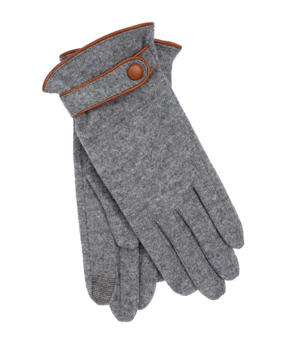 Belted Glove in color Grey Heather