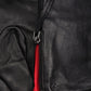 Leather Glove With Zipper in color Black/Red