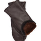 Zip-top Glove With Faux Fur Lining in color Chocolate