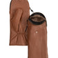 Zip-top Mitten With Faux Fur Lining in color cinnamon bark