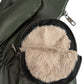 Zip-top Mitten With Faux Fur Lining in color forest green