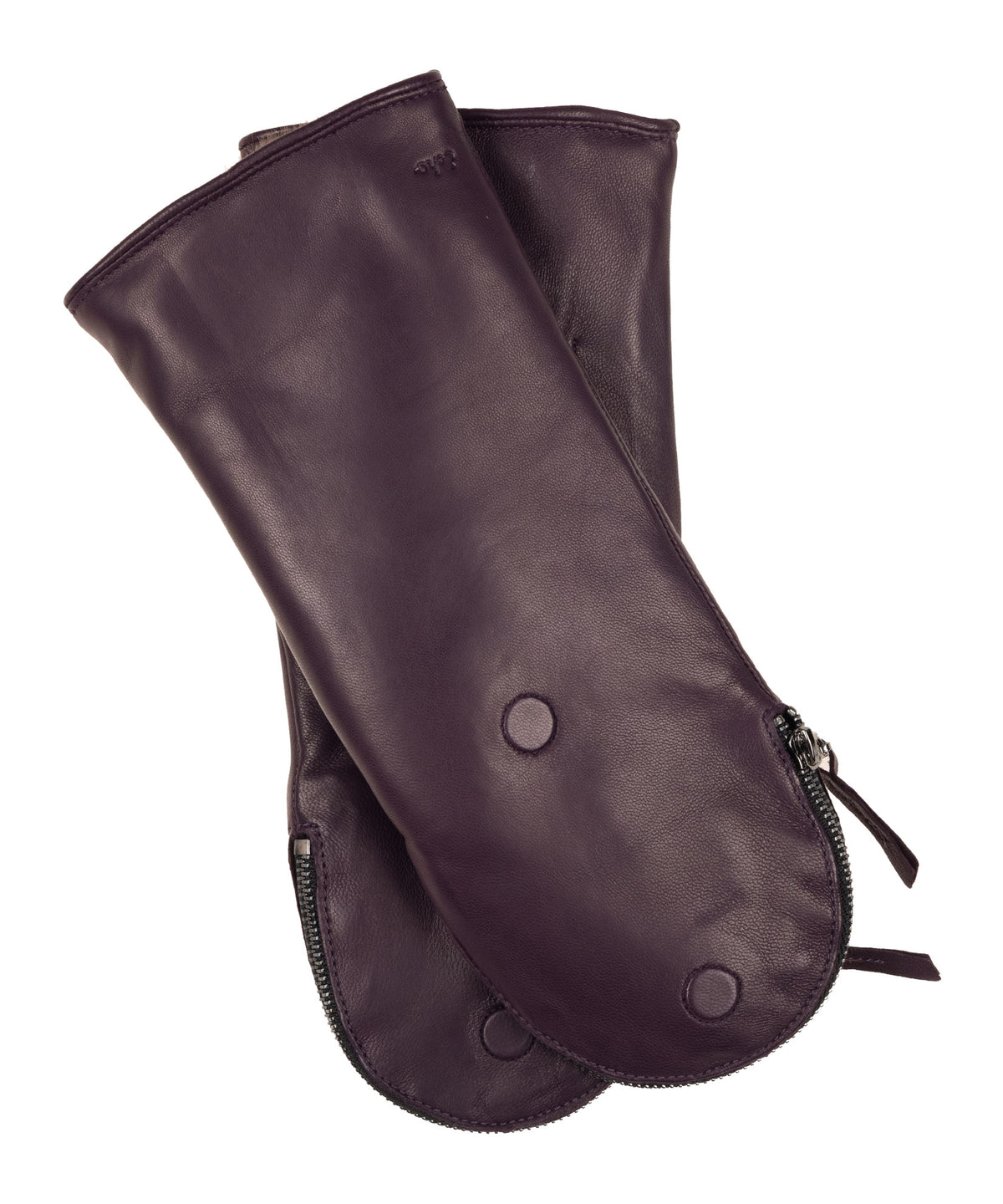 Zip-top Glove With Faux Fur Lining in color Winetasting