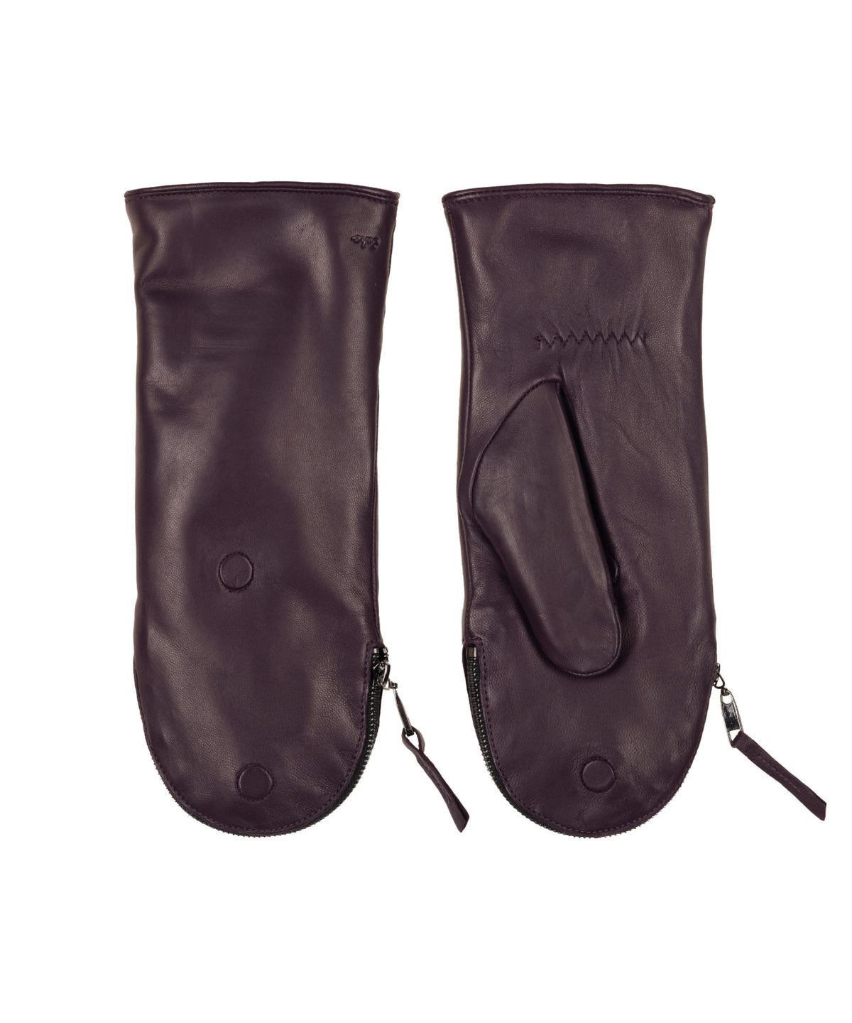 Zip-top Glove With Faux Fur Lining in color Winetasting
