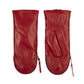 Zip-top Glove With Faux Fur Lining in color Cherry