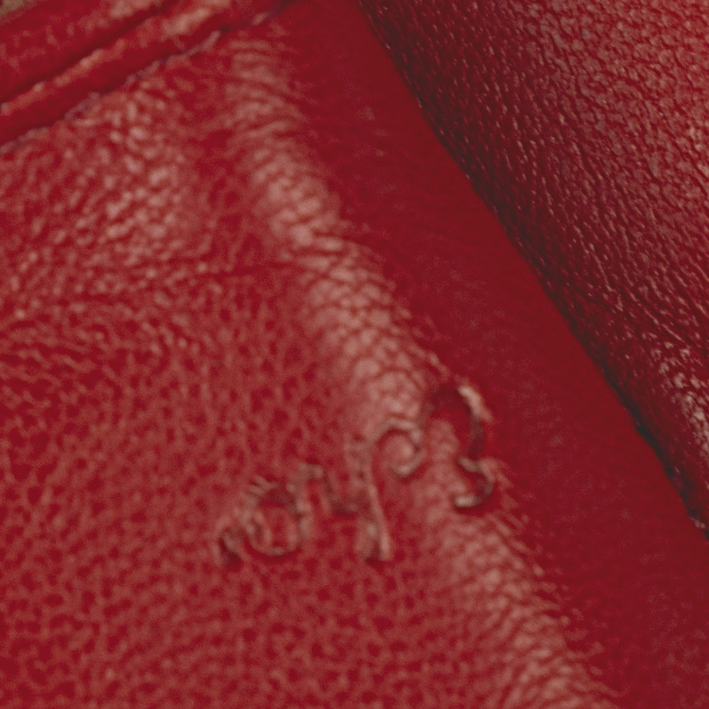 Zip-top Glove With Faux Fur Lining in color Cherry