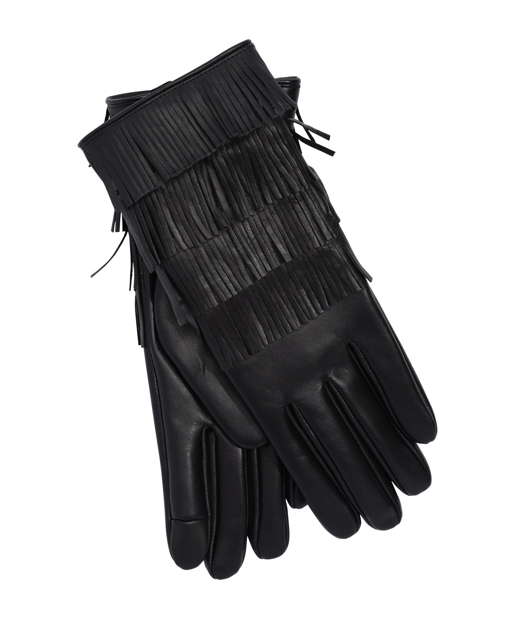 Flapper Leather Glove in color Black