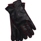 Whip Stitch Leather Glove in color Black/Red