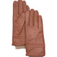 Rib Cuff Leather Glove in color cinnamon bark