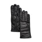 Stitch Detail Leather Glove in color black multi