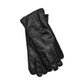 Stitch Detail Leather Glove in color black multi