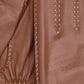 Stitch Detail Leather Glove in color cinnamon bark