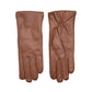 Stitch Detail Leather Glove in color cinnamon bark