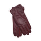 Stitch Detail Leather Glove in color fig