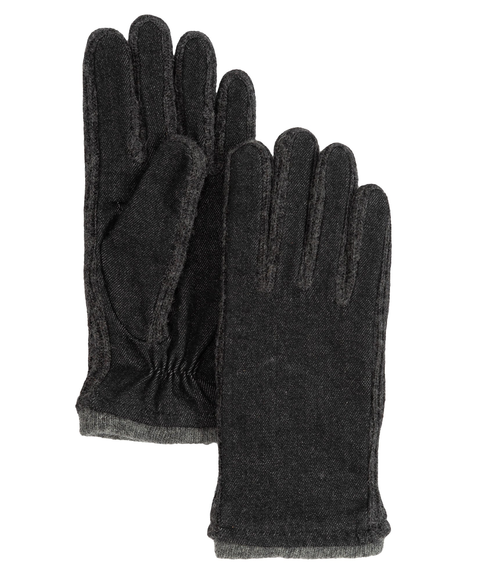 Denim Combo Glove in color black