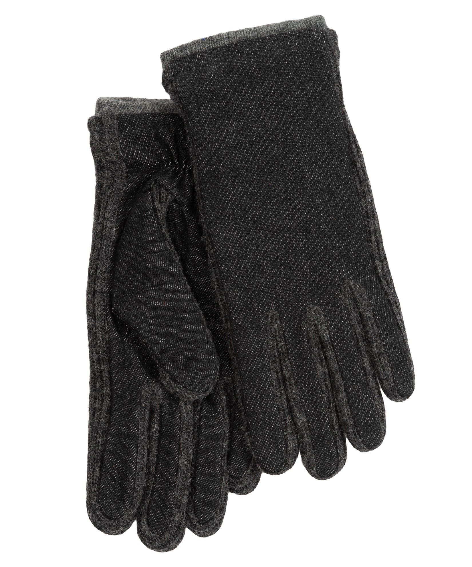 Denim Combo Glove in color black