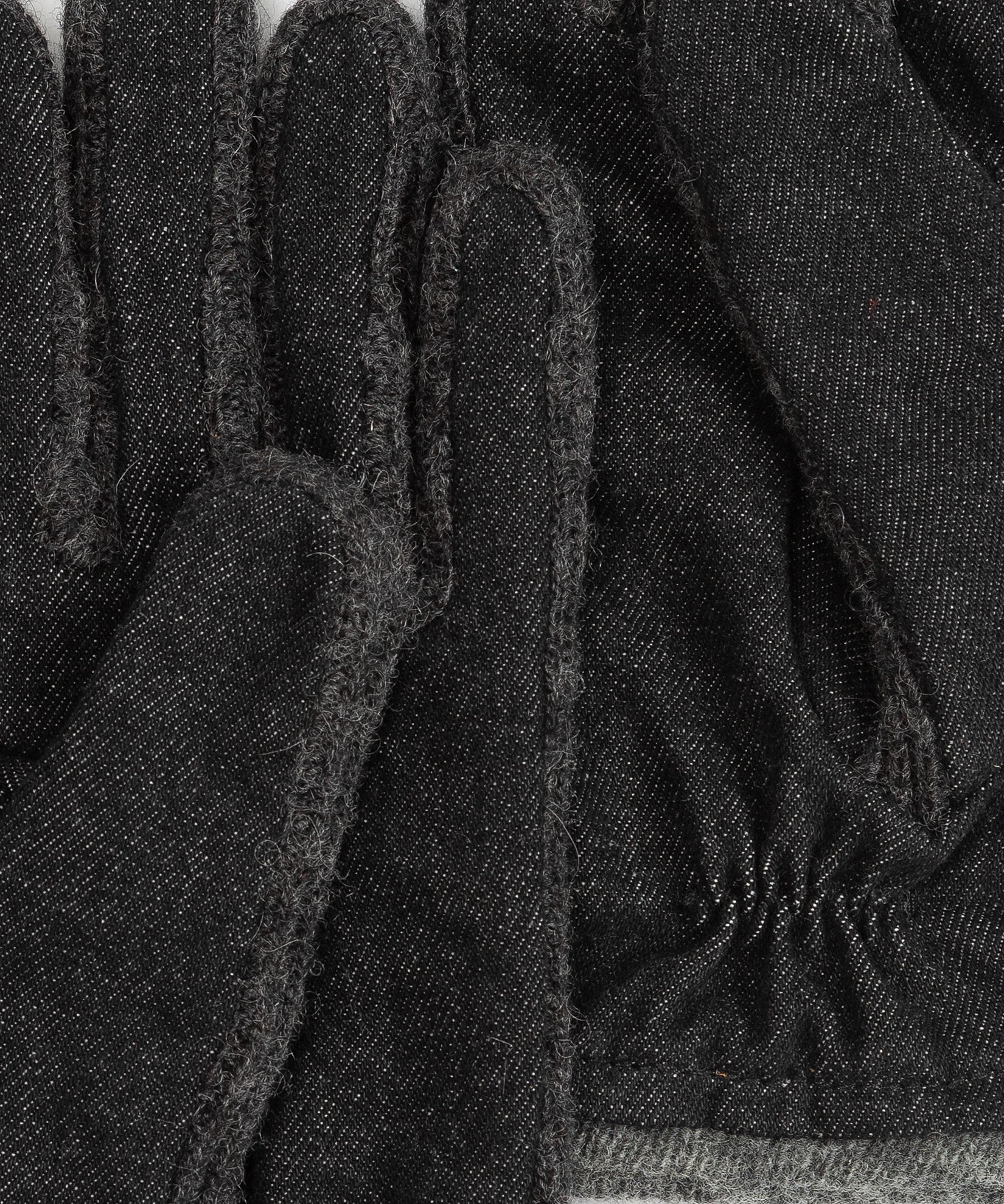 Denim Combo Glove in color black