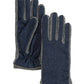 Denim Combo Glove in color navy/denim