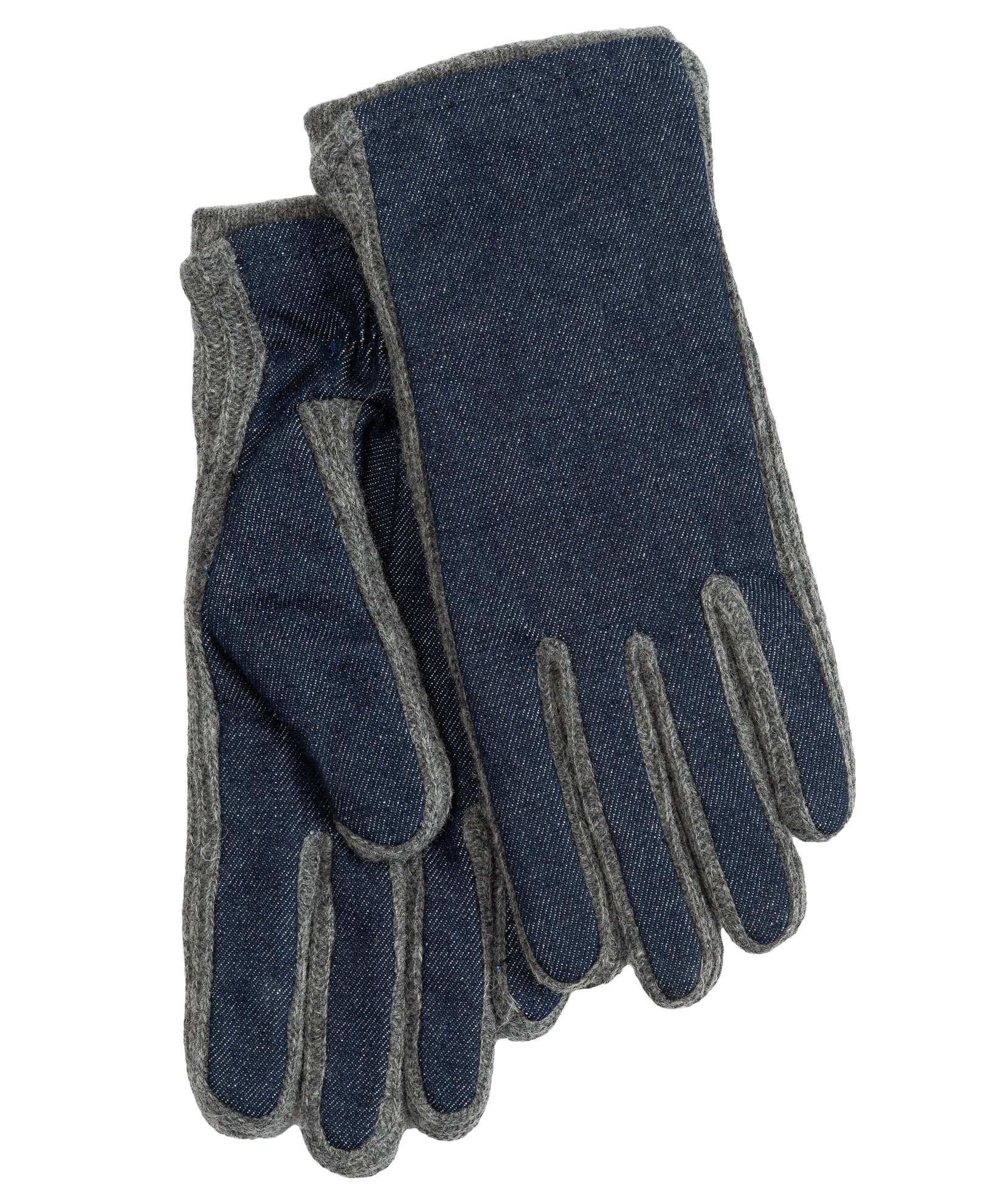 Denim Combo Glove in color navy/denim