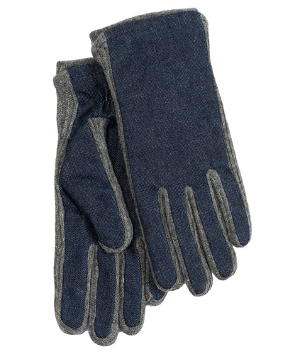 Denim Combo Glove in color navy/denim