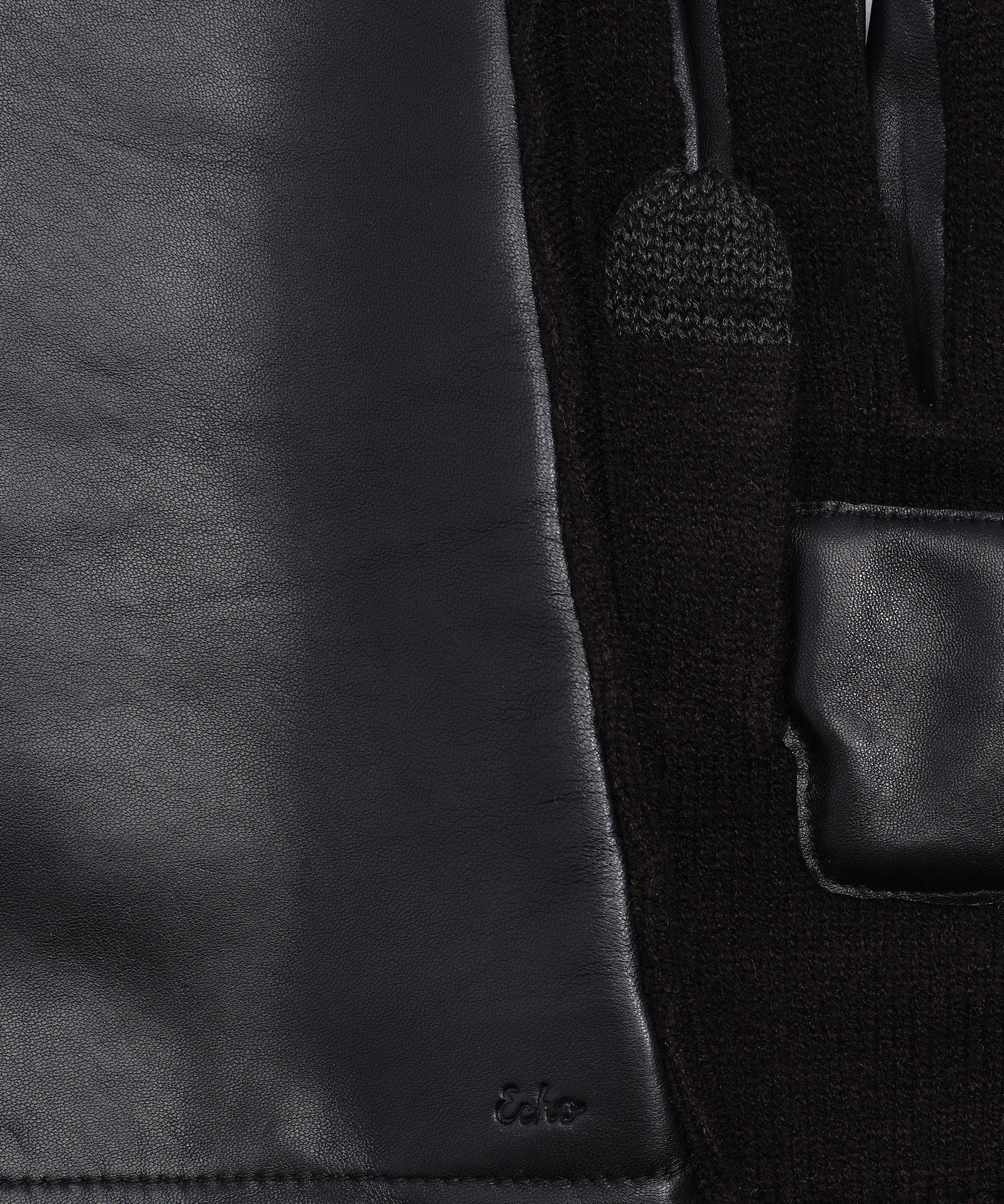 Fully Long Leather Glove in color black