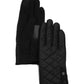 Layered Top Quilted Glove in Black
