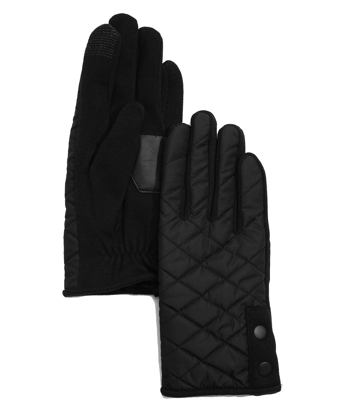 Layered Top Quilted Glove in Black