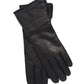 Leopard Faux Fur Leather Gloves in Black