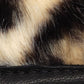 Leopard Faux Fur Leather Gloves in Black