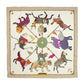 The Menagerie Silk Square in color Cream