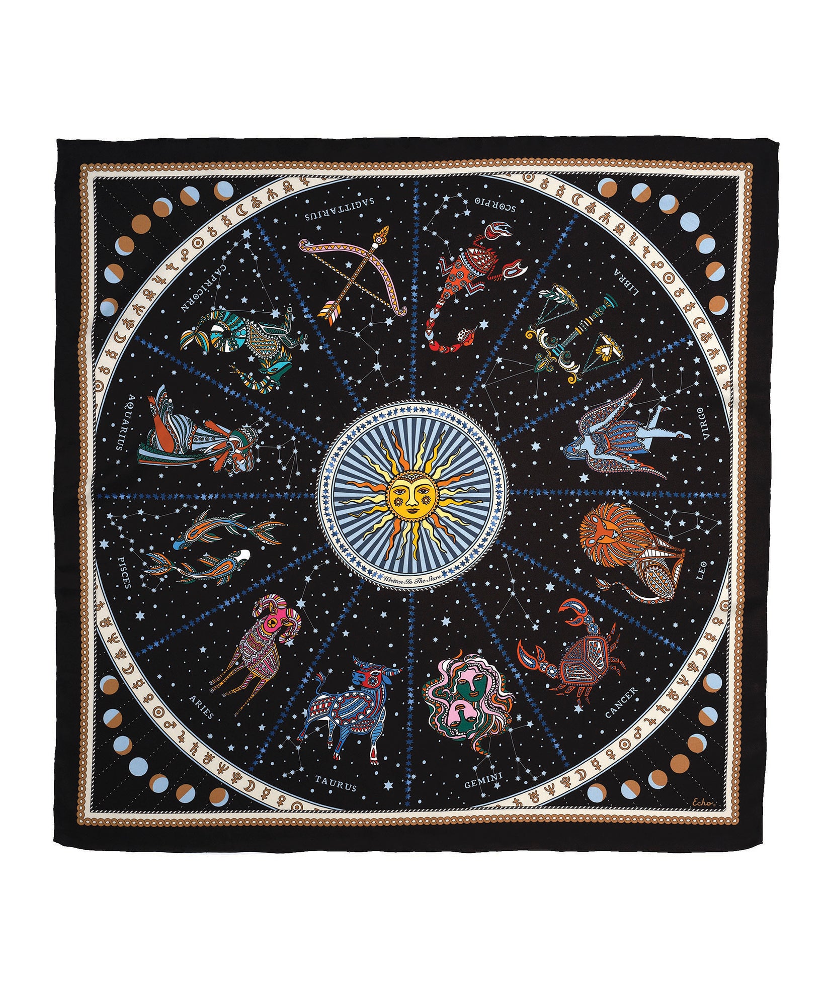 Sagittarius Printed Satin Scarf main image 1