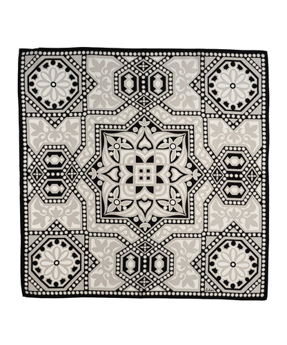 The Marquee 35" Silk Square Scarf in Black