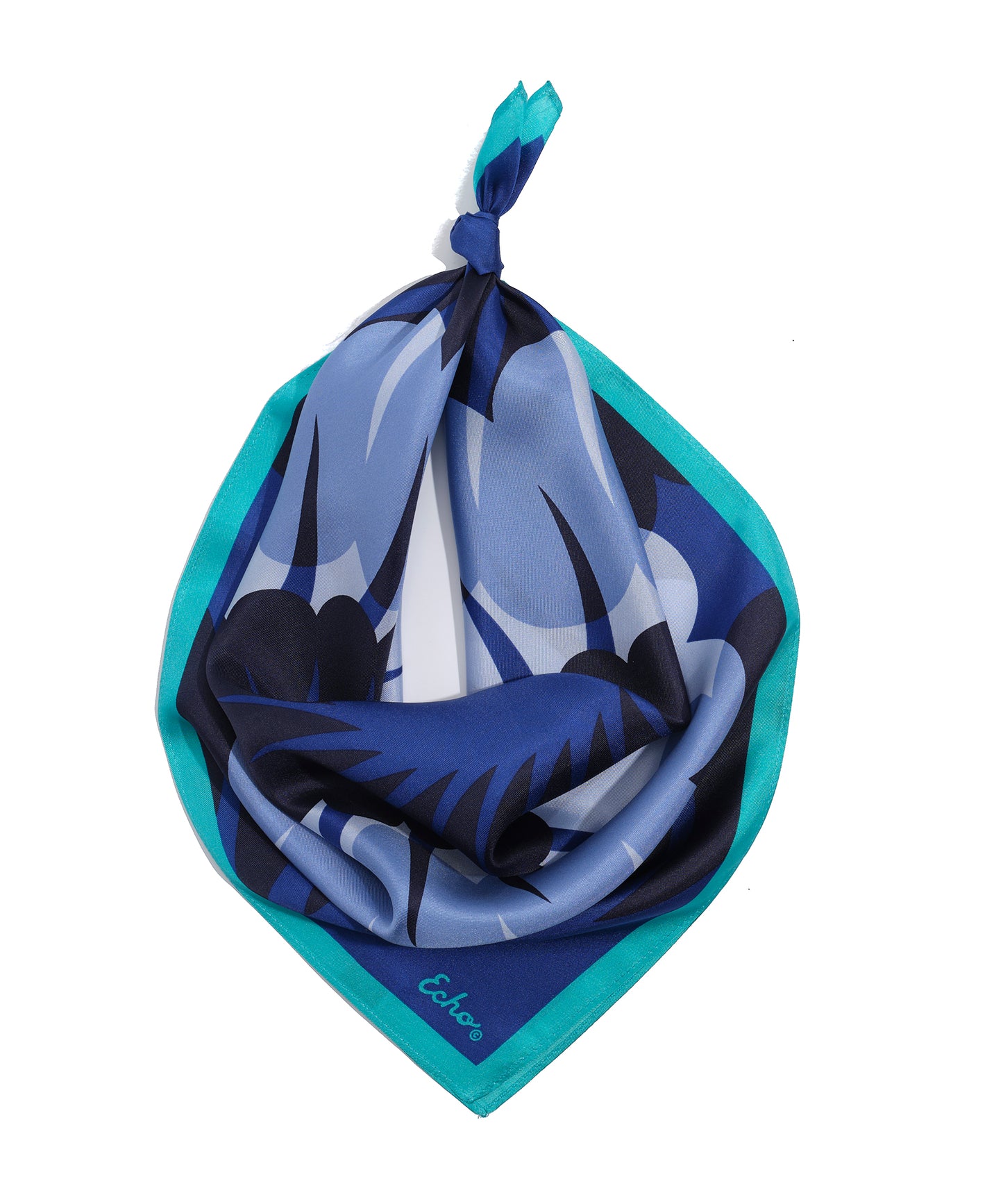 Turntable Silk Bandana in color Mystic Blue