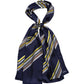 Ribbon Candy Silk Scarf in color Navy