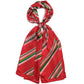 Ribbon Candy Silk Scarf in color Christmas Red