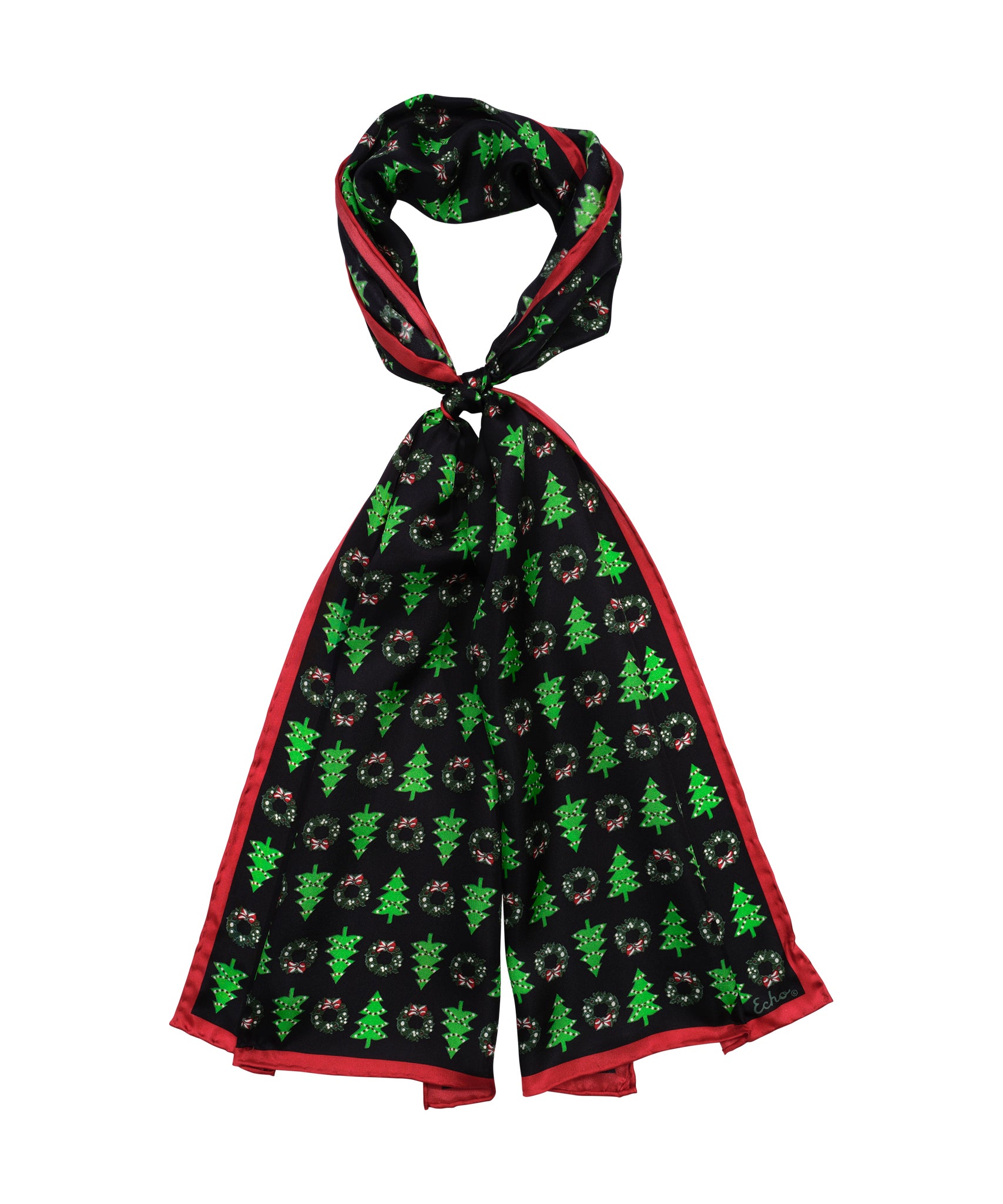 Christmas Scarf in color Black/Red
