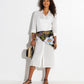 Solana Maxi Shirt Dress in color white on model