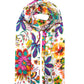 Fantastical Floral Silk Oblong in color White