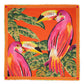 Two Toucans Square in color Tangerine