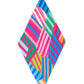 Mosaic Stripes Pleated Diamond in color Multi