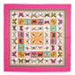 Butterfly Display Silk Square Scarf in color hibiscus